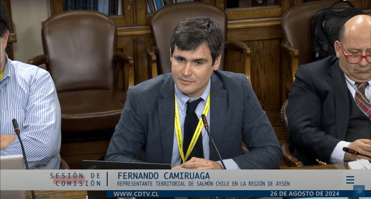 Fernando Camiruaga, representante territorial de SalmonChile. Créditos SalmonChile.
