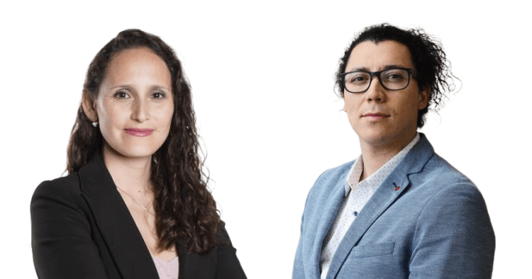 Dra. Margarita González, académica de la Facultad de Ciencias de la Naturaleza, y Dr. Javier Campanini, académico de la Facultad de Medicina y Ciencia, ambos en sede De La Patagonia. Créditos USS.
