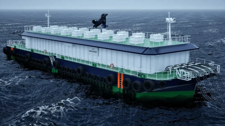Foto: GroAqua / GroAqua es responsable de construir las barcazas de alimentación, que se espera que se entreguen el próximo verano.