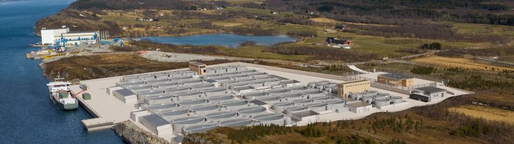 Nueva piscifactoría terrestre de Arctic Seafarm en el municipio de Nesna, en la costa de Helgeland.
