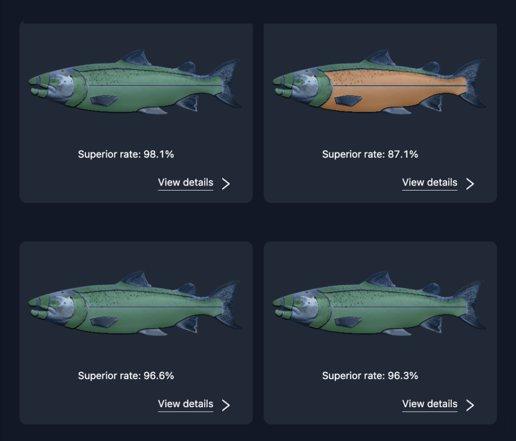 Análisis de bienestar de peces. Créditos: Aquabyte.