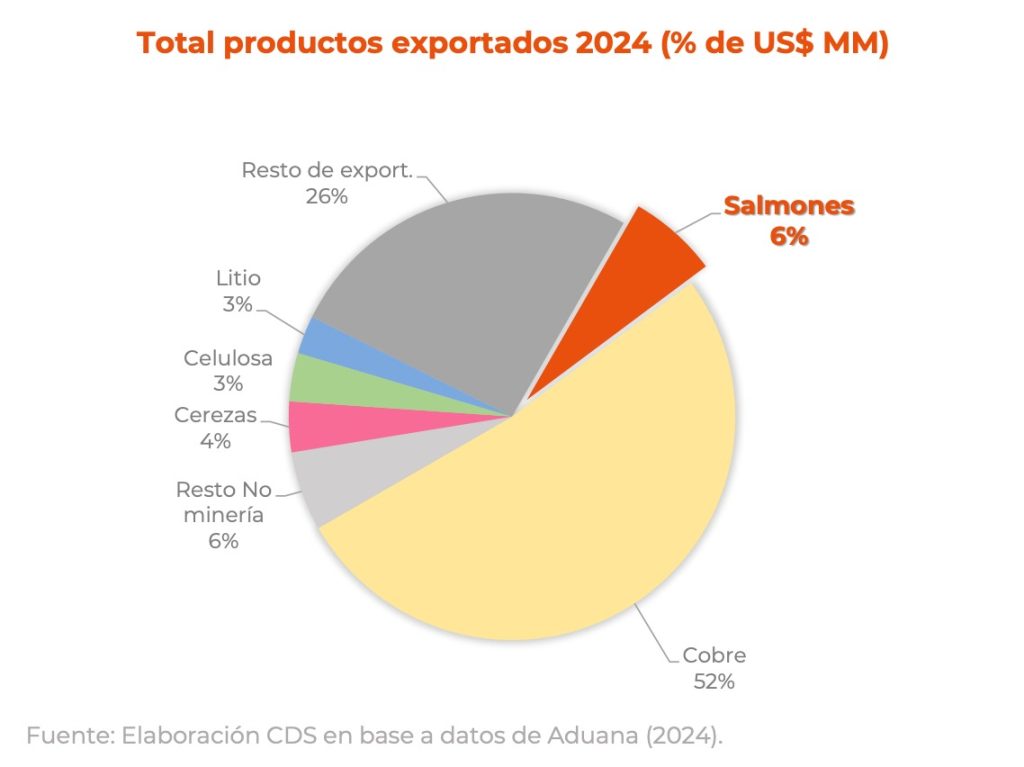 Ingresos por exportaciones de salmón chileno caen por segundo año consecutivo y acumulan una baja de 3,4%