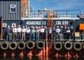 Equipo de AquaChile en inauguración de pontón. Créditos AquaChile.