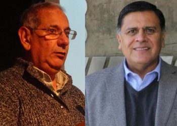 Dr. Patricio Dantagnan y el profesional, Samuel Valdebenito. Créditos: InfoSALMON y Veterquimica, respectivamente.
