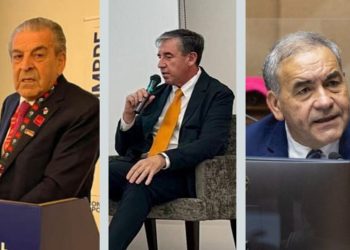 De izquierda a derecha: Expresidente Frei, Sady Delgado y Fidel Espinoza.