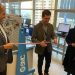 Corte de cinta en la inauguración. De izquierda a derecha: Miguel Davalos, Carlos Aubert y Romina Cayumil. Créditos: InfoSALMON.