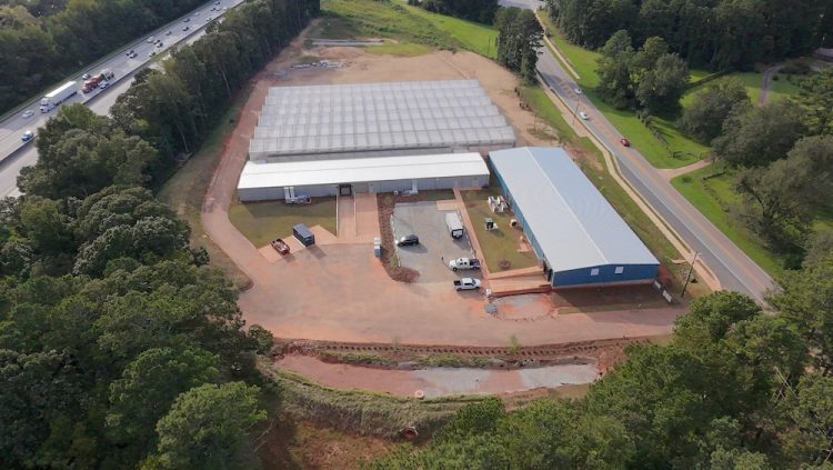 Vista aérea de las instalaciones de Forever Young Aquaponics en Atlanta, Georgia. Foto: Innovasea