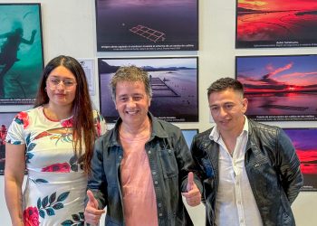 Los tres finalistas ganadores de la muestra fotográfica. Foto: InfoSALMON