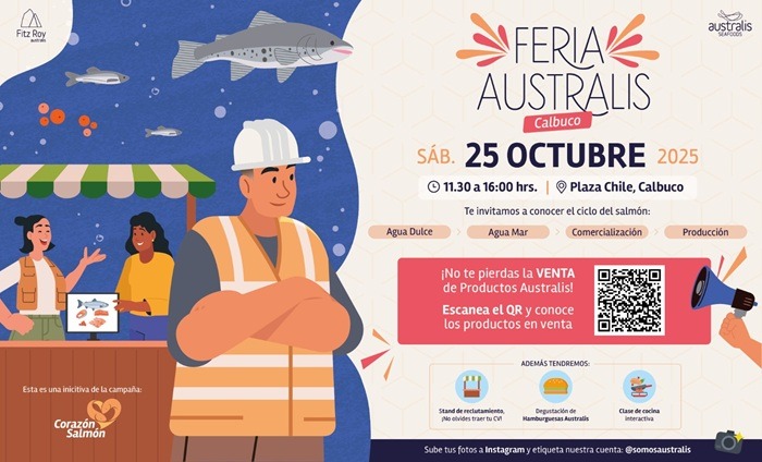 Australis abre las puertas para que la comunidad de Calbuco conozca sus innovaciones y procesos productivos