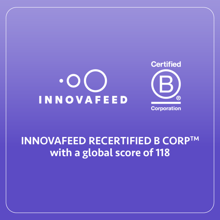 Innovafeed reafirma su liderazgo sostenible con la renovación de la certificación B Corp™
