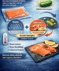 Nisina y quitosano: una dupla natural contra Listeria en el salmón ahumado