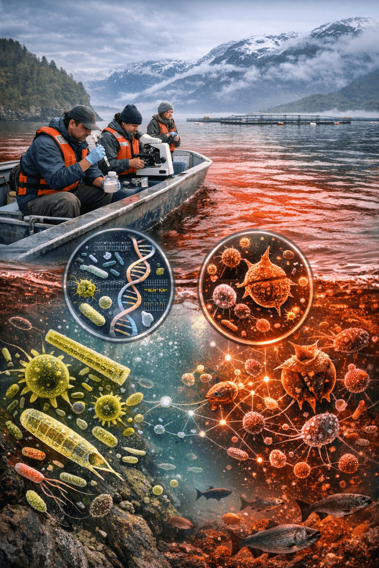 El microbioma oculto de las “mareas rojas”: la pista que podría anticipar próximas floraciones en la Patagonia