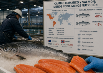 Cambio climático podría reducir el valor nutricional del salmón: advierten caída crítica del yodo hacia 2090
