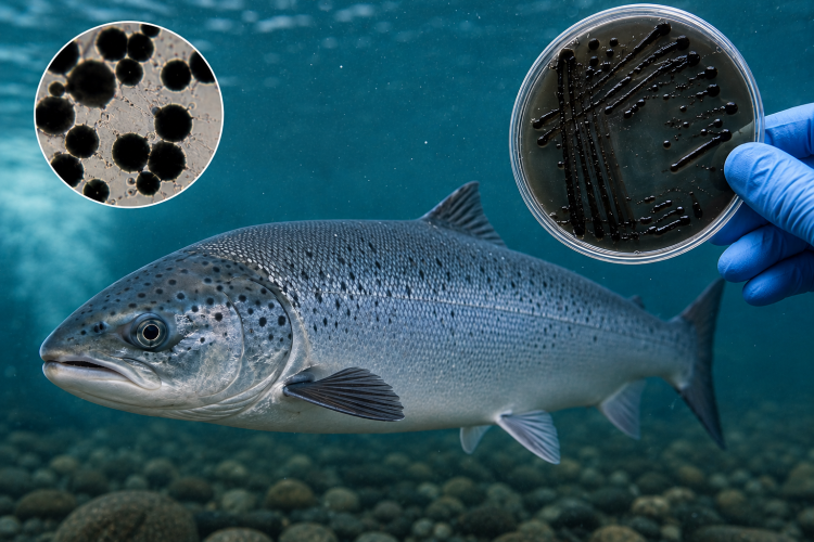 Melanina de Aeromonas salmonicida: el “pigmento negro” que manipula las defensas del salmón sin causar daño aparente
