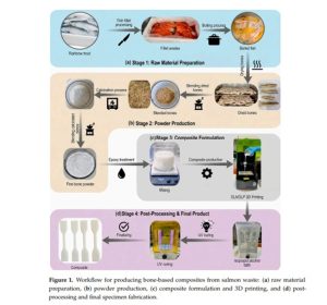De residuo a innovación: espinas de salmón potencian materiales para impresión 3D