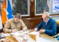 Gobierno de Tierra del Fuego, en el marco de la firma de la carta de intención con Wanchese Cooke. Foto: Gobierno de Tierra del Fuego