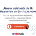 Captura de la interfaz web de InfoSALMON mostrando la nueva herramienta de asistente de inteligencia artificial para lecturas.