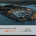 Vista aérea de las instalaciones de cultivo de salmón en tierra de Salmon Evolution en Indre Harøy, Noruega.