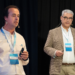 Francisco Correa, gerente de Logística y Abastecimiento de Fiordo Austral y Rodrigo Cancino, gerente de Planta de La Portada, durante el seminario “Preparándonos para El Niño 2026/2027”
