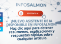 Captura de la interfaz web de InfoSALMON mostrando la nueva herramienta de asistente de inteligencia artificial para lecturas.