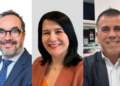 El coordinador del Área de Recursos Naturales, Ciencia y Tecnología de la Biblioteca del Congreso Nacional, Leonardo Arancibia, junto con los investigadores de INCAR², Dra. Jessica Fuentes y Dr. Ruben Avendaño-Herrera. Créditos: Cedida.