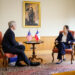 El representante adjunto de la Oficina del Representante Comercial de Estados Unidos (USTR), Jeffrey Goettman, visitó la Cancillería, donde se reunió con la subsecretaria de Relaciones Económicas Internacionales, Paula Estévez. Foto: Subrei
