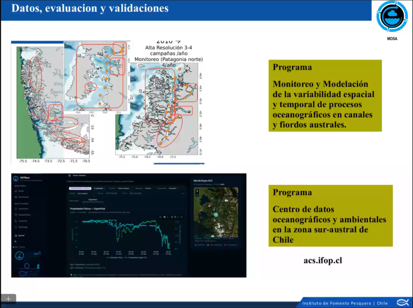 Presentación online del taller de difusión de resultados oceanográficos del IFOP para la gestión de la acuicultura.