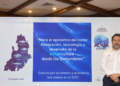 Dr. Carlos Sandoval Hurtado, Technical Manager de VeHiCe, dictando conferencia técnica en el congreso Aqua Expert 2026 en Colombia.