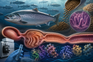 ¿Cómo se comportan las enzimas digestivas del salmón Atlántico y cuál es su relación con la alimentación?