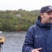 Felipe Díaz, director de Comunidades de SalmonChile, a bordo del buque escuela.