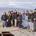Autoridades y pesca artesanal conocen en terreno futuro proyecto de ABICK para desarrollar sistema de cosecha de salmones en Bahía Riquelme. Foto: DPP Última Esperanza.