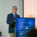 Juan Sebastián Montes, decano de la Escuela de Negocios de la Universidad Adolfo Ibáñez, durante la cumbre de InfoSALMON en Santiago.