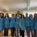 Representantes de Badinotti, Multi X y Fundación Mater Filius durante la entrega del aporte social en Puerto Varas.