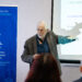 Dr, Niels Bols durante su presentación en el workshop internacional. Foto: InfoSALMON.