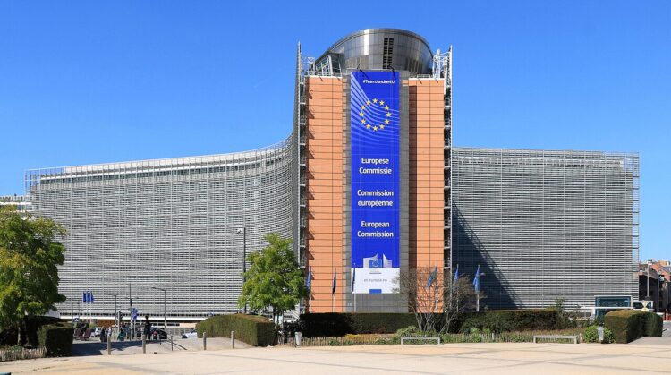Fachada del edificio Berlaymont, sede de la Comisión Europea en Bruselas.