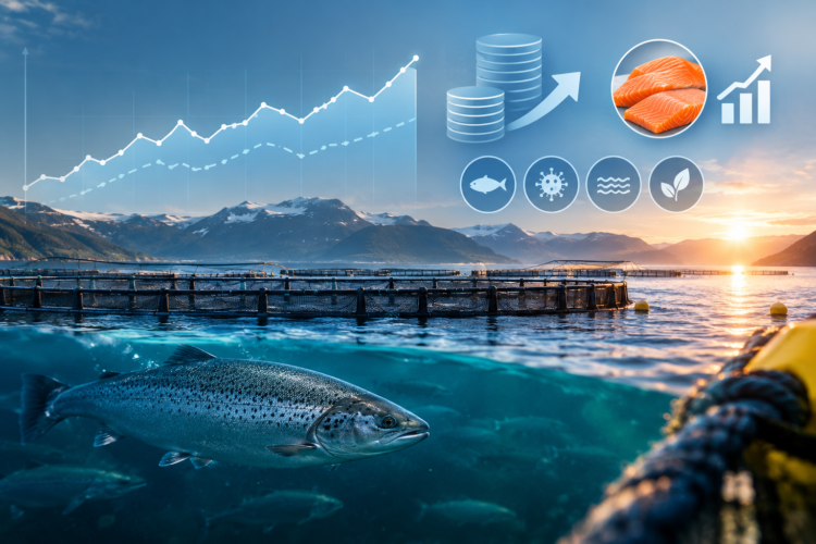 Imagen referencial sobre precios del salmón y patrones de biomasa en Noruega