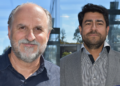 Felipe Reyes López y Hans Kossmann en el módulo de caligidosis del seminario técnico de InfoSALMON