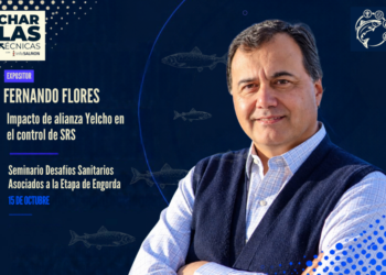 Fernando Flores director ejecutivo de Alianza Yelcho expositor del módulo SRS en evento técnico InfoSALMON