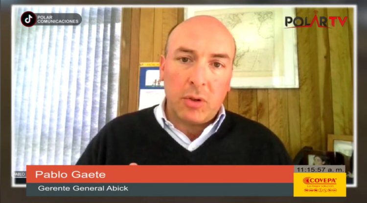 Pablo Gaete, gerente general de Abick, durante su participación telemática en Polar Comunicaciones.