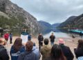 Pasarelas reutilizadas dan vida a nuevo muelle sustentable en Lago La Paloma. Foto: Oscar Arias