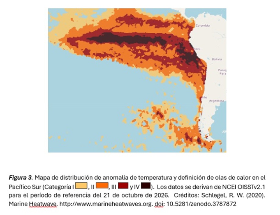 Mapa de distribución del fitoplancton en el sur de Chile, según el análisis de Subpesca