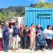 Productores y autoridades de Indespa supervisando instalaciones de acuicultura de pequeña escala y centros de cultivo.