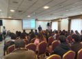Publico en el foro de seguridad laboral realizado en el Hotel Diego de Almagro de Coyhaique. (Foto: M.T.S.A.).
