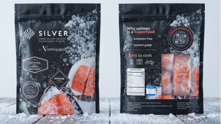 Envases renovados de Silverside, salmón coho del Pacífico premium de Ventisqueros