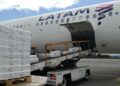 Aeropuerto Carriel Sur de Talcahuano, utilizado para el transporte aéreo de salmón hacia Santiago.