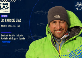 Dr. Patricio Díaz investigador de Centro i~mar e INCAR expositor del módulo FAN en evento InfoSALMON.