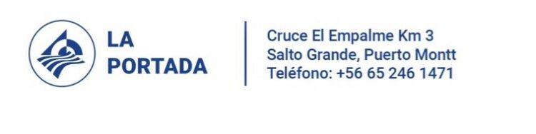 Logo de La Portada, planta de procesamiento de subproductos salmoneros en Salto Grande, Puerto Montt