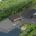 Visualización aérea del proyecto de ampliación del centro de AquaGen en Steigen.