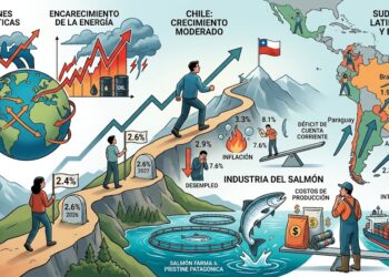 Imagen referencial: proyecciones de crecimiento del FMI para Chile y Sudamérica